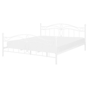 Beliani, Bett mit Lattenrost aus Metall Retro ANTLIA Bett mit Lattenrost aus Metall Retro ANTLIA, Beliani - Bett mit Lattenrost aus Stahl Modern ANTLIA, 160X200CM, Weiss Bunt