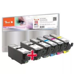 Peach, Peach Combi PackPLUS n zu Cli-526/pgi-525 Tintenpatrone, Peach Tintenset Canon CLI-526/PGI-525 C, M, Y, 2x BK