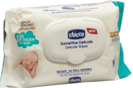 CHICCO, chicco Feuchttücher Ultrasoft & Pure 72 Stk. 0M+, Chicco Reinigungstücher ultrasoft & pure (60stk)