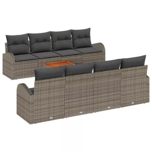 vidaXL, VidaXL - Garten-sofa poly-rattan, One Size, Grau, VidaXL - Garten-sofa poly-rattan, One Size, Grau
