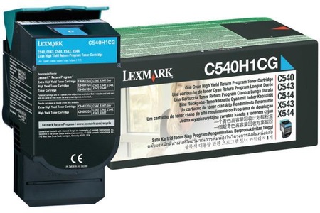Lexmark, Lexmark C540H1Cg cyan Toner-Modul, Lexmark Toner, blau, Prebate, C540H1CG, (2'000 Seiten)