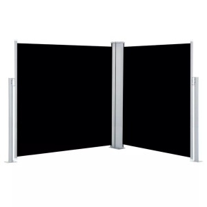 Diverse Hardware, Ausziehbare Seitenmarkise Schwarz 140 x 600 cm, vidaXL Ausziehbare Seitenmarkise Schwarz 140 x 600 cm