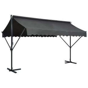 Diverse Hardware, Freistehende Markise 400x300 cm Anthrazit, VidaXL - Markise, One Size, Grau
