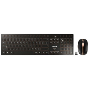 Cherry, DW 9100 SLIM, Desktop-Set, CHERRY JD-9100EU-2 Kabellos, Funk Tastatur, Maus-Set US-International, QWERTY Schwarz