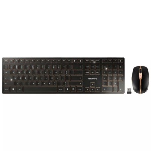 Cherry, DW 9100 SLIM, Desktop-Set, CHERRY JD-9100EU-2 Kabellos, Funk Tastatur, Maus-Set US-International, QWERTY Schwarz