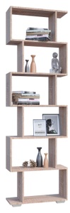 VCM, Holz Raumteiler Stand Regal Bücherregal Deko Bücher 6 Fächer Standregal Palusa L Holz Raumteiler Stand Regal Bücherregal Deko Bücher 6 Fächer Standregal Palusa L, VCM - Holz Raumteiler Stand Regal Bücherregal Deko Bücher 6 Fächer Standregal Palusa L, 60 cm, Sonoma-Eiche