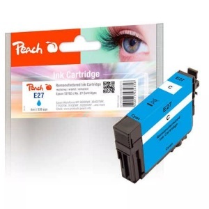 Peach, Peach Tintenpatrone cyan kompatibel zu Epson No. 27 c, T2702, Peach E27 Druckerpatrone cy ersetzt Epson T2702, No. 27 c, C13T27024010 für z.B. Epson WorkForce WF -3600, Epson WorkForce WF -3620 DWF