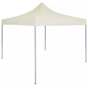 vidaXL, vidaXL Profi-Partyzelt Faltbar 2×2 m Stahl Creme, vidaXL Profi-Partyzelt Faltbar 2×2 m Stahl Creme