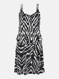 BEACHTIME, Beachtime Strandkleid, Beachtime Strandkleid, mit Animalprint und verstellbaren Trägern, kurzes Sommerkleid