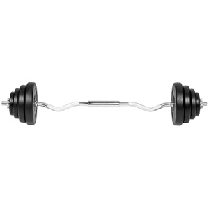 TecTake, Sz-stange Mit Gewichten Unisex Chrom 25KG, 
