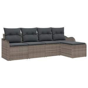 vidaXL, VidaXL - Garten-sofa poly-rattan, One Size, Grau, VidaXL - Garten-sofa poly-rattan, One Size, Grau