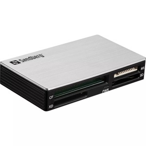 Sandberg, Sandberg USB 3.0 Multi Card Reader Kartenleser, Sandberg - USB 3.0 Multi Card Reader, Schwarz