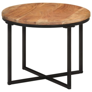 vidaXL, vidaXL Couchtisch 45x45x35 cm Massivholz Akazie und Eisen, vidaXL Couchtisch 45x45x35 cm Massivholz Akazie und Eisen