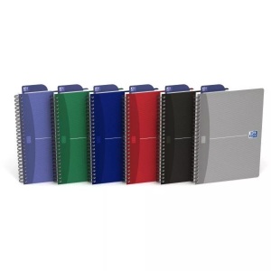 Oxford, Oxford Collegeblock 100102938 farbig sortiert DIN A5 kariert Anzahl der Blätter: 90, Oxford Spiralbuch, A5, kariert, 90g, 100102938, (90 Blatt)