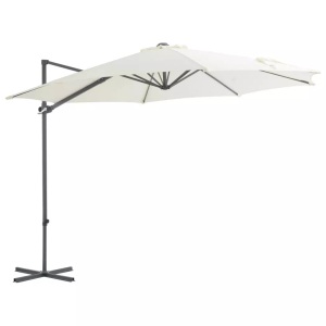 Diverse Hardware, Ampelschirm mit Stahlmast Sandfarben 300 cm, vidaXL Ampelschirm mit Stahl-Mast 300 cm Sandweiß