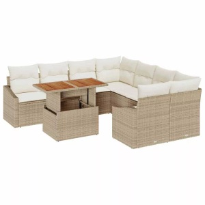 vidaXL, VidaXL - Garten-sofa-set poly-rattan, One Size, Beige
