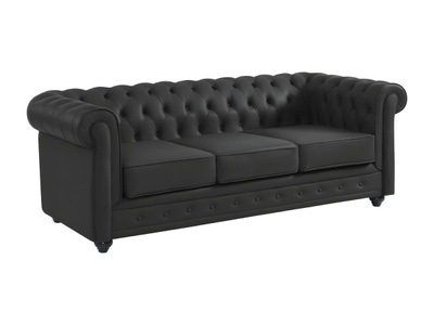 Vente-unique, Ledersofa 3Sitzer CHESTERFIELD Büffelleder Ledersofa 3Sitzer CHESTERFIELD Büffelleder, 