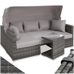TecTake, Rattan Lounge mit Aluminiumgestell San Marino Rattan Lounge mit Aluminiumgestell San Marino