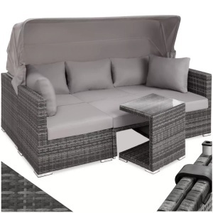 TecTake, Rattan Lounge mit Aluminiumgestell San Marino Rattan Lounge mit Aluminiumgestell San Marino
