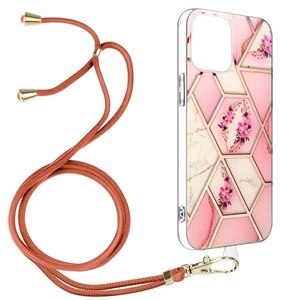Avizar, Apple iPhone 12 Pro Max - Silikongel Schutzhülle, Avizar - Hülle mit Halsband iPhone 12 Pro Max, Rosa