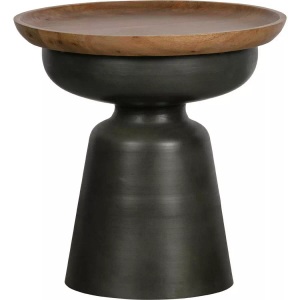 mutoni living, Beistelltisch Dana Holz Metall schwarz, Beistelltisch Dana Holz Metall schwarz