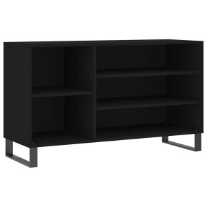vidaXL, vidaXL Schuhregal Schwarz 102x36x60 cm Holzwerkstoff