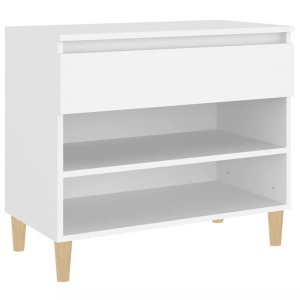 vidaXL, vidaXL Schuhregal Weiß 70x36x60 cm Holzwerkstoff