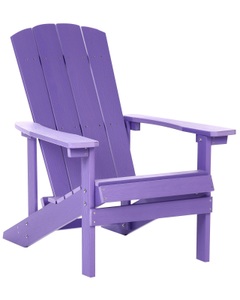Beliani, Gartenstuhl aus Kunstholz Retro ADIRONDACK Gartenstuhl aus Kunstholz Retro ADIRONDACK, Beliani - Gartenstuhl aus Kunstholz Retro ADIRONDACK, One Size, Traube