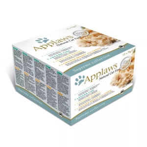 Applaws, 24 x 70 g Applaws Nassfutter in Brühe & Gelee + 30 g Cat Tuna Loin gratis! - Supreme Auswahl (4 Sorten), Applaws Nassfutter Katze Adult Multipack in Brühe 12x70 g Gemischte Selektion