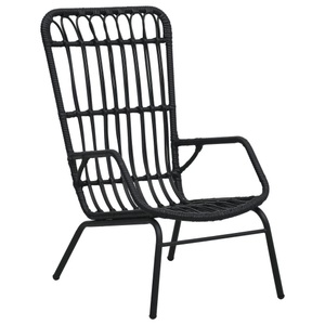 Diverse Hardware, Gartenstuhl Poly Rattan Schwarz