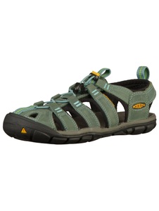 Keen, Keen Clearwater CNX Leather Outdoorsandalen Damen, KEEN W Clearwater CNX Leather Trekkingsandalen Damen, mineral blue/yellow, Grösse: 38