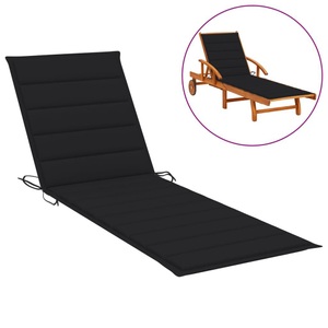 vidaXL, vidaXL Sonnenliegen-Auflage Schwarz 200x70x4 cm Stoff, vidaXL Sonnenliegen-Auflage Schwarz 200x70x3 cm Oxford-Gewebe