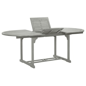 Diverse Hardware, Gartentisch Grau 200 x 100 x 74 cm Massivholz Akazie, vidaXL Gartentisch Grau 200x100x75 cm Massivholz Akazie