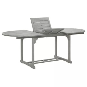 Diverse Hardware, Gartentisch Grau 200 x 100 x 74 cm Massivholz Akazie, vidaXL Gartentisch Grau 200x100x75 cm Massivholz Akazie
