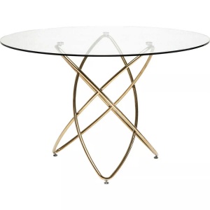 Kare Design, Tisch Molekular Gold Ø120cm, Tisch Molekular Gold Ø120cm