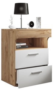 VCM, Nachtschrank Beistelltisch Schublade Konsole Boxspring Nachttisch Slepal L Nachtschrank Beistelltisch Schublade Konsole Boxspring Nachttisch Slepal L