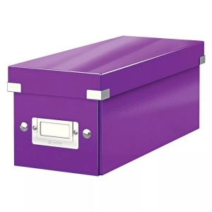 Leitz, Leitz Aufbewahrungsbox Violett, Leitz Click & Store CD-Box, violett, 145mm x 135mm x 360mm, 6041-00-62