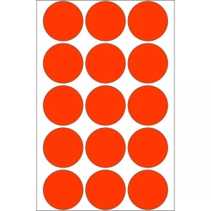 HERMA, Herma 2272 Markierungspunkte Etiketten Ø 32 mm Rot 480 St. Permanent Papier, HERMA Markierungspunkte 32mm 2272 rot 480 St./32 Blatt