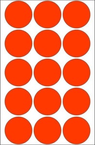 HERMA, Herma 2272 Markierungspunkte Etiketten Ø 32 mm Rot 480 St. Permanent Papier, HERMA Markierungspunkte 32mm 2272 rot 480 St./32 Blatt
