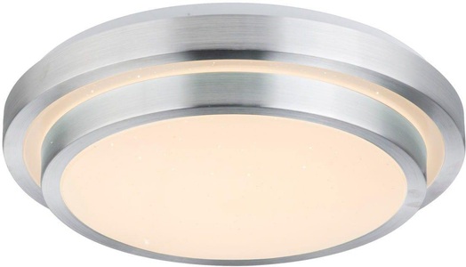 mutoni light, Deckenleuchte Ina Ii, Globo LED-DECKENLEUCHTE 24 W 41/10,5 cm , Sonja , Opal, Weiss , Metall, Kunststoff , 27,5 mm , 10.5 cm , Farbwechsler, Sternenhimmel, Stufenschalter, Farben fixierbar , 0045582426