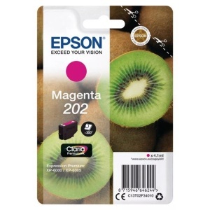 Epson, Epson 202 magenta Tintenpatrone, Epson Tintenpatrone, rot, No.202, T02F340, (300 Seiten)