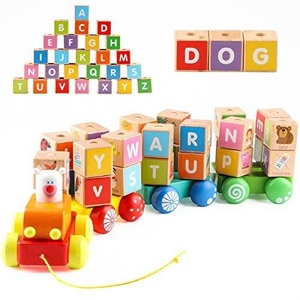 Activity-board, Kleinkind ziehen entlang Zug hölzerne ABC Truck Set Stapeln Spiel Vorschule Lernen Spielzeug Multicolor, Activity-board - Kleinkind ziehen entlang Zug hölzerne ABC Truck Set Stapeln Spiel Vorschule Lernen Spielzeug, Multicolor