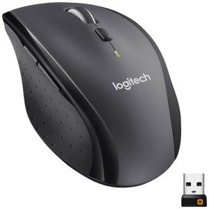 Logitech, Logitech Marathon M705 Wireless Mouse - Dunkelgrau, Logitech M705 Marathon Maus Funk Laser Schwarz 5 Tasten 1000 dpi