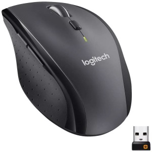 Logitech, Logitech Marathon M705 Wireless Mouse - Dunkelgrau, Logitech Maus M705 Marathon Bulk