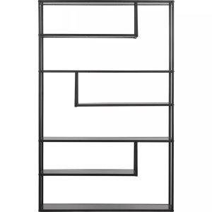 mutoni casual, Regal Teun XL Metall Schwarz 120x188, Regal Teun XL Metall Schwarz 120x188