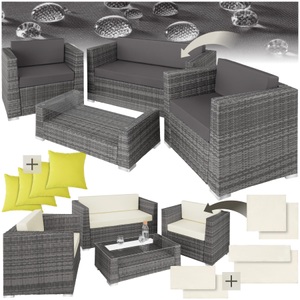Rattan Lounge mit Aluminiumgestell München inkl. Bezüge in 2 Farben Rattan Lounge mit Aluminiumgestell München inkl. Bezüge in 2 Farben