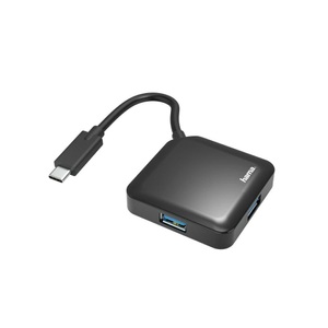 HAMA, Hama USB-C-Hub 4 Ports USB 3.2 Gen1 5 Gbit/s Adapter, HAMA 200112 - USB-Hub (Grau)