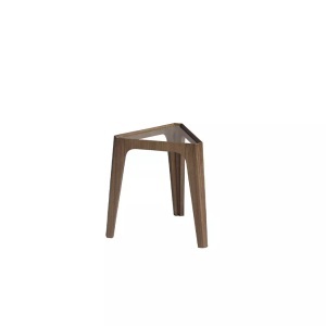Angel cerda, Ecktisch aus Glas und Nussbaum Ecktisch aus Glas und Nussbaum, ANGEL CERDA - Ecktisch aus Glas und Nussbaum, One Size, Baumnuss