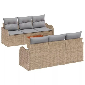 vidaXL, VidaXL - Garten sofa poly-rattan, One Size, Beige
