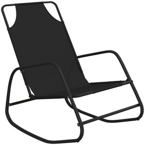 vidaXL, vidaXL Schaukelliege Schwarz Stahl und Textilene, vidaXL Schaukelliege Schwarz Stahl und Textilene